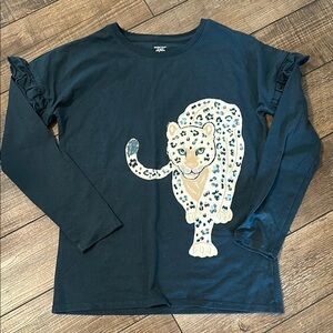 Kids Leopard Print Navy Top